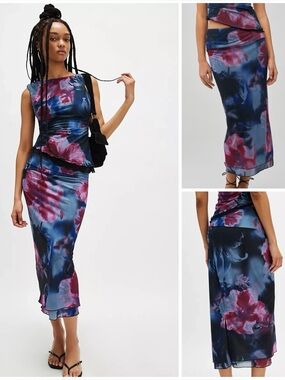 𝓯𝓹 Free People ~ Sunset Mesh Midi Skirt